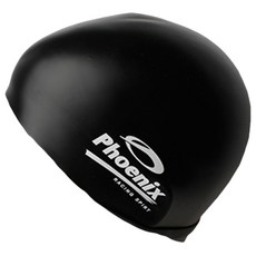 피닉스 실리콘 수영모자 돔형, 블랙, 1개