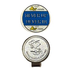 Snoopy聯名高爾夫球標, Never up 藍色, 2個
