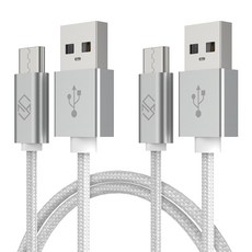 SINJIMORU 金屬 USB-C Type 高速充電線, 銀色, 2個, 2m