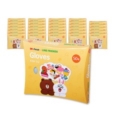 쓰리엠 라인프렌즈 후레쉬 일회용장갑, 50개, 30개