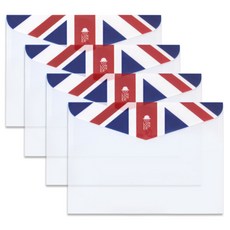 투영디자인 LONDON 가로봉투 파일, 플래그, 4개입