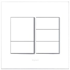 legrand Arteo Wide 5 Ball 方形機構開關 白色, 1個