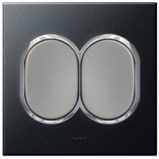 legrand Arteo Wide 2 爪圓形機械開關石墨, 1個