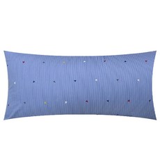 홈앤슬립 미츠 순면 등쿠션 솜포함, 블루