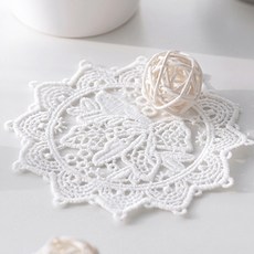 데코뷰 엔젤 컵받침, 화이트, 1개