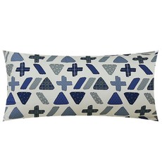 長形棉質靠墊, 藍色