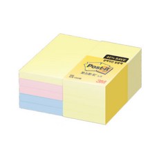 3M Post-it 利貼 經濟包 51 x 76 mm 656-10A 1000張, 黃色 6p + 奶油藍 2p + 可愛粉 2p, 1個, 9999