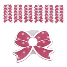 Tina野餐圓點蝴蝶結麵包包裝緞帶, 50件, 粉色的