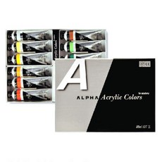 ALPHA COLOR 銀色壓克力顏料A套組, 50ml, 12色