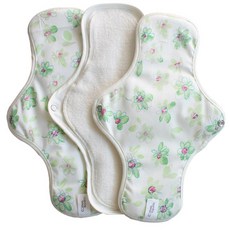 COtton REPUBLIC 布衛生棉 綠色植物圖案, L, 1件, 3個