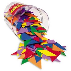 Learning Resources 七巧板 LER0416-6 6色 180片組, 紅色+橘色+黃色+綠色+藍色+紫色