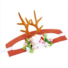 펫코디 멍냥이 크리스마스 루돌프헤어밴드 S, 혼합 색상, 1개