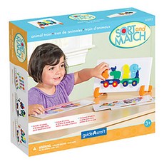 guide craft 磁吸白板+動物火車磁鐵拼圖, 40 件, 1個