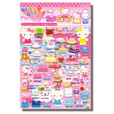 헬로키티 코디 스티커 4탄, 혼합 색상