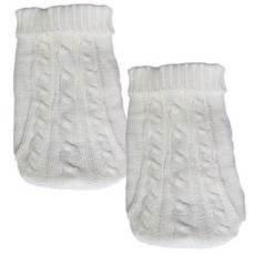 Pet Nine 狗 & 貓 素色毛衣 2件組, 白色