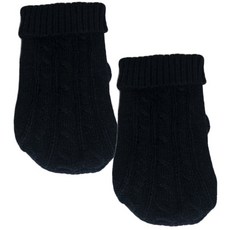 Pet Nine 狗 & 貓 素色毛衣 2件組, 黑色