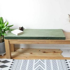 天鵝絨長凳坐墊, 綠色