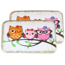 Bandi store 貓頭鷹腳踏墊 2入, 混合顏色