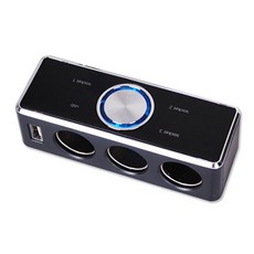 제로플러스 스핀 헤어라인 차량용 멀티 소켓 충전기 랜덤 발송, 1개