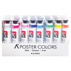 ALPHA COLOR A+ 海報顏料 B套組, 40ml, 24色