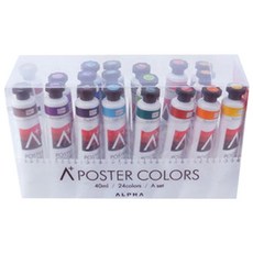 ALPHA COLOR A+ 海報顏料 A套組, 40ml, 24色
