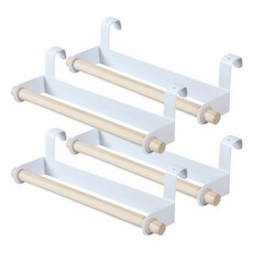 Block Mart廚房抹布架收納架, 白色的, 4件