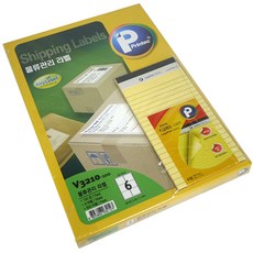 Printec 安妮包裹物流管理標籤紙 V3210-100, 6個空格, 100件