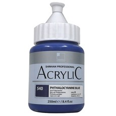 ShinHan 壓克力顏料 540 Phthalocyanine Blue, 250毫升, 1 種顏色