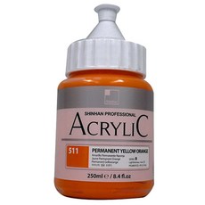 SinHan 壓克力顏料 511 Permanent Yellow Orange, 250毫升, 1 種顏色