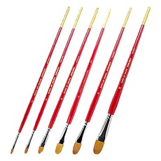 BABARA 芭芭拉 20F 尼龍毛油畫壓克力畫筆組 大, 6支組, 1套