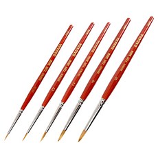 韓國 BABARA 細筆刷5件組, 00號, 0號, 2號, 4號, 6號, 1套