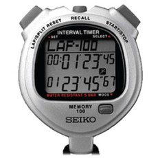세이코 선수용 초시계 S057, 실버, 1개