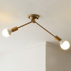 LunA 2燈吸頂燈, 古銅色