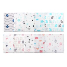 조이베베 신생아용 혼합 캐릭터 10종 가제손수건 10p 세트