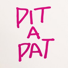 1AM 手寫字體居家裝飾重點貼紙 S2 PIT A PAT, 粉紅色