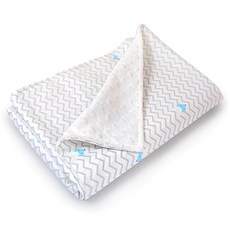 SCANDI mom 細纖維印花毯, 波紋與狐狸款(灰色)