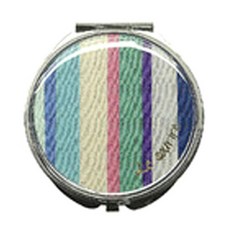 페디스마켓 루소이유 컴팩트 거울, 스트라이프 블루, 1개