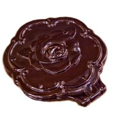 Akizuki貿易玫瑰粉餅 圓形, 鏡子, 1個