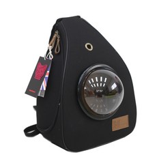 Redpuppy 寵物外出太空艙單肩背包, 銀河黑