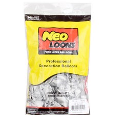 Neo LOONS 13cm 圓形氣球, 珍珠銀, 100入