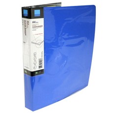 알에스씨 투톤 클리어바인더 발포3겹 PP표지 A4 3공 40p LCB-40, 청색, 1개