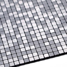 HYUNDAE sheet 自黏式金屬磁磚 棋盤格方塊 10mm HMT99307, 混色