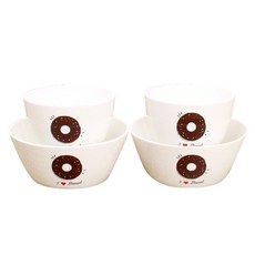 LKmade Bone China 咖啡和孩童甜甜圈空運服務 4p 套組, 1組, 飯碗 2入+大碗 2入