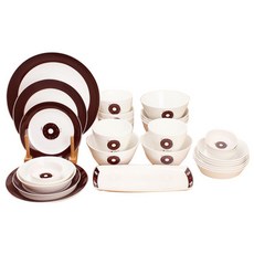 LKmade 6人份陶瓷餐具組, 1組, 30入