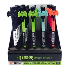 Blumato Design 圓珠筆 3 蝙蝠俠套組 A2094 設計隨機出貨, 黑色的, 40件