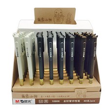 Blumato Design 圓珠筆 4 貓套組 10806 設計隨機出貨, 黑色的, 40件