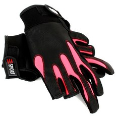 SAPA 兩指釣魚手套 S06, 螢光紅