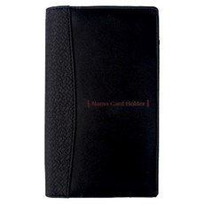 로얄오피스 가죽 고급 명함집 120p, 3단, 검정