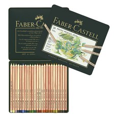 FABER-CASTELL 輝柏 PITT 鉛筆粉彩組 TIN 112124, 24色, 1個