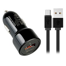 Ultimate 車用 Qualcomm QC3.0 2埠高速充電器 + Type-C傳輸線 UP-CC21, 混合顏色